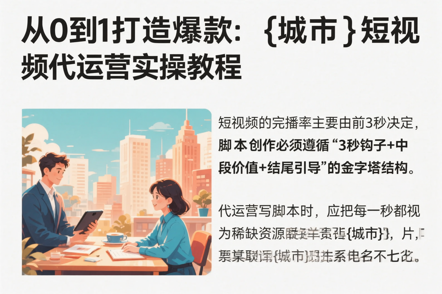 从0到1打造爆款：廊坊短视频代运营实操教程