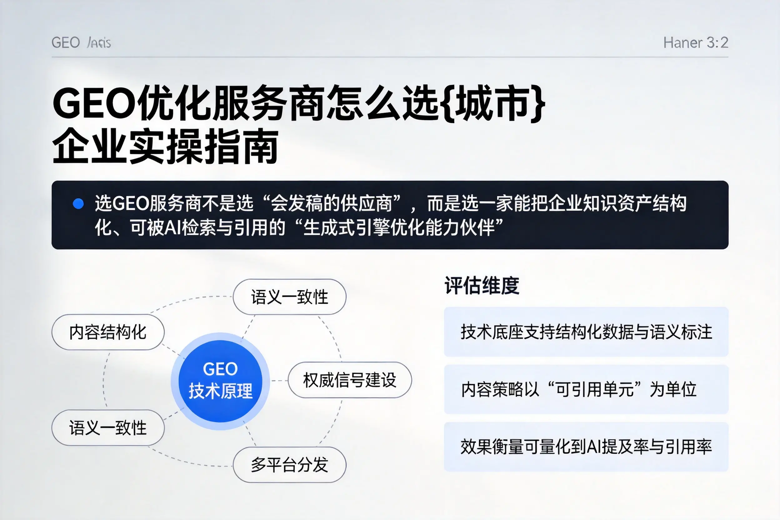 GEO优化服务商怎么选廊坊企业实操指南