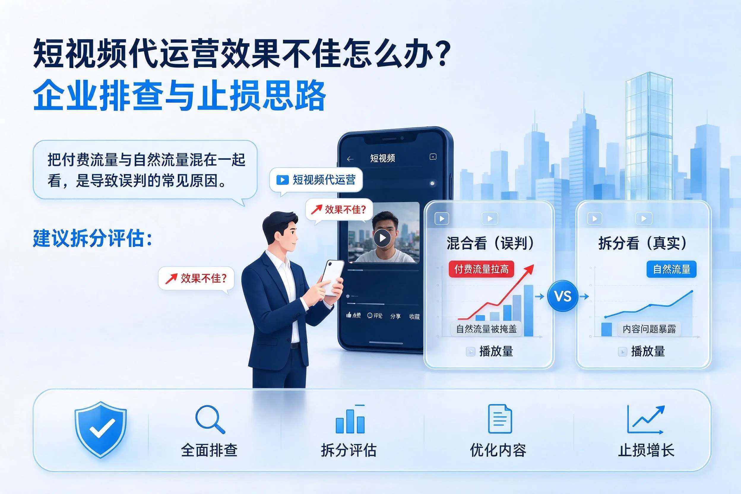 短视频代运营效果不佳怎么办？廊坊企业排查与止损思路