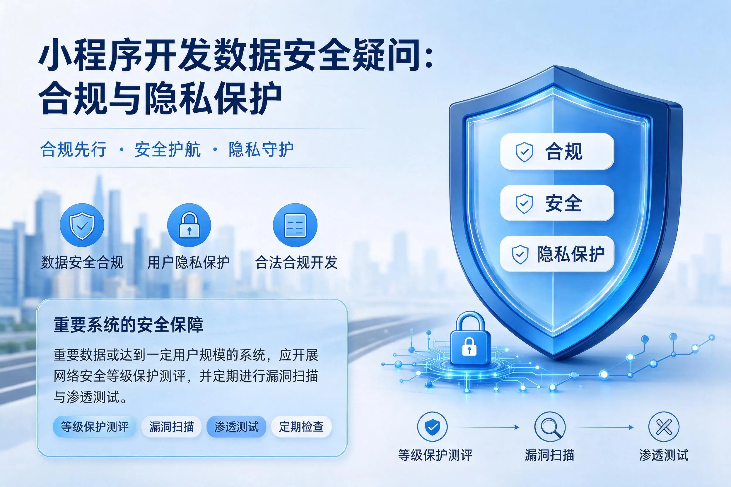 廊坊小程序开发数据安全疑问:合规与隐私保护